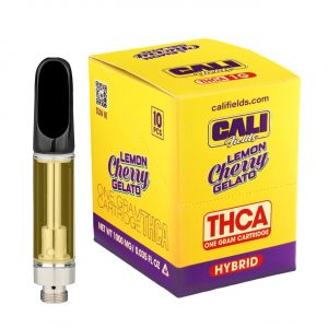 Cali Fields THCA Cartridge 1G – Lemon Cherry Gelato (Hybrid)