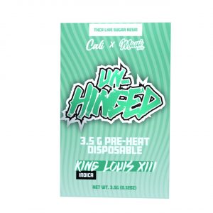 Cali X Unhinged Pre-Heat Disposable Vape 3.5G - King Louis XIII Indica | Pre-Heat 3.5G