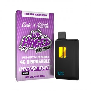 Cali X Unhinged Pre-Heat Premium Disposable Vape 4G - Unicorn Runtz Indica | Pre-Heat 4G