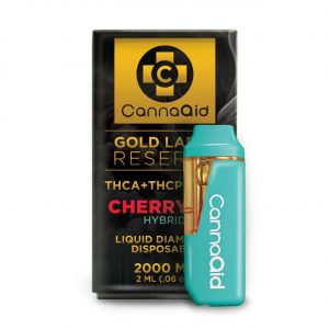 CannaAid THCA Gold Reserve Blend Disposable Vape 2ML - Cherry Pie Hybrid | Gold Reserve
