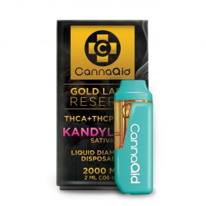 CannaAid THCA Gold Reserve Blend Disposable Vape 2ML - Kandyland Sativa | Gold Reserve