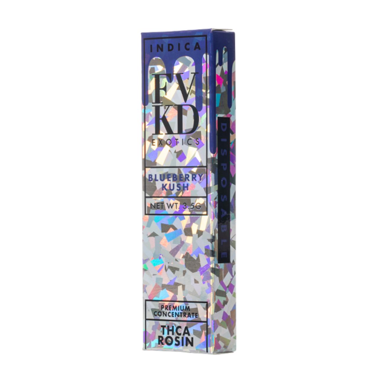 FVKD Exotics THCA Rosin Disposable Vape 3.5G - Blueberry Kush Indica | Live Rosin