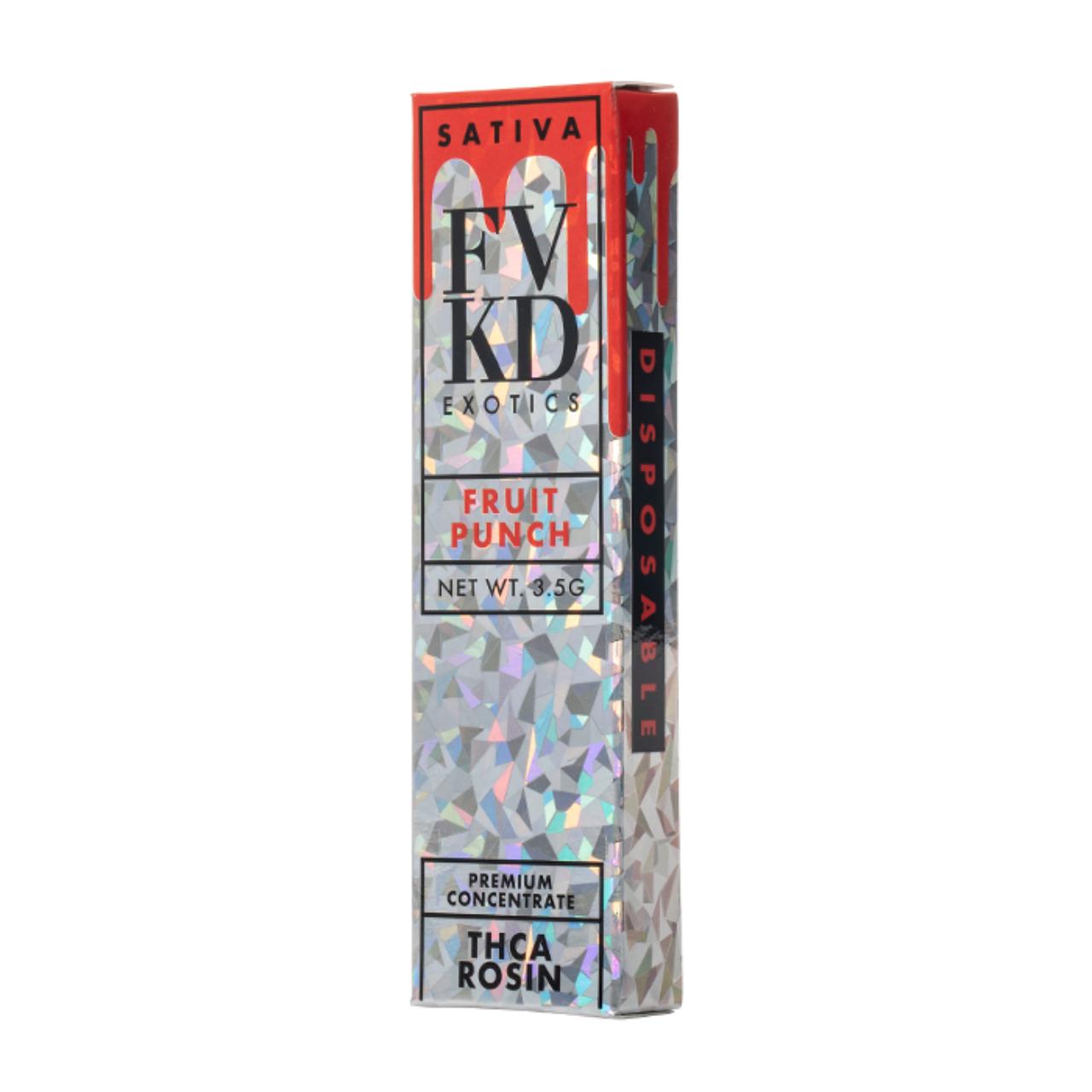 FVKD Exotics THCA Rosin Disposable Vape 3.5G - Fruit Punch Sativa | Live Rosin