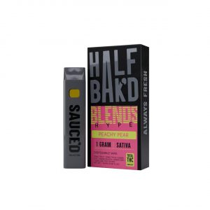Half Bak'd Hype Blends Disposable Vape 1G - Peachy Pear Sativa | Hype Blends
