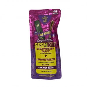 Hidden Hills Combo SeshKit THCA Disposable Vape 2G + Hashhole Pre-Rolls 2G - StrawberryTaffy-Lemon Freezee Sativa | SeshKit Combo
