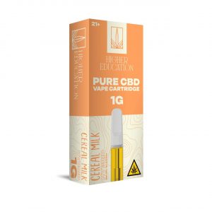 Higher Education Pure CBD Cartridge 1G – Cereal Milk (Hybrid)