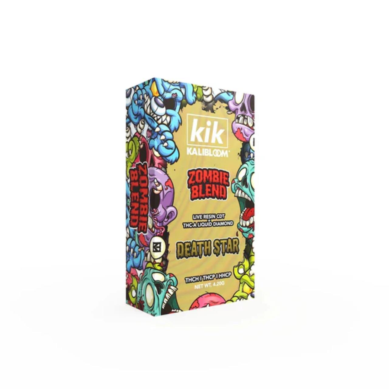 KIK Kalibloom Zombie Blend Live Rosin Disposable Vape - Death Star Indica | Live Rosin