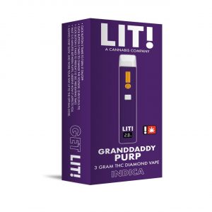 LIT THC Diamond Disposable Vape 3G - Granddaddy Purple Indica | THC Diamond 3G
