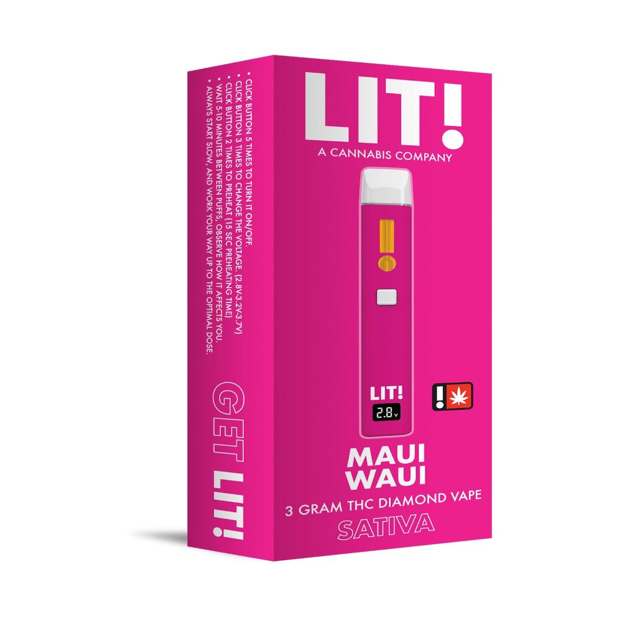 LIT THC Diamond Disposable Vape 3G - Maui Waui Sativa | THC Diamond 3G