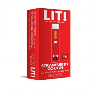 LIT THC Diamond Disposable Vape 3G - Strawberry Cough Sativa | THC Diamond 3G