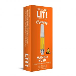 LIT THC Diamond Grammy Vape Cartridge 1G – Mango Kush (Hybrid)