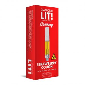 LIT THC Diamond Grammy Vape Cartridge 1G – Strawberry Cough (Sativa)