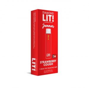 LIT THC Diamond Jammer Disposable Vape 1G – Strawberry Cough Sativa | THC Diamonds