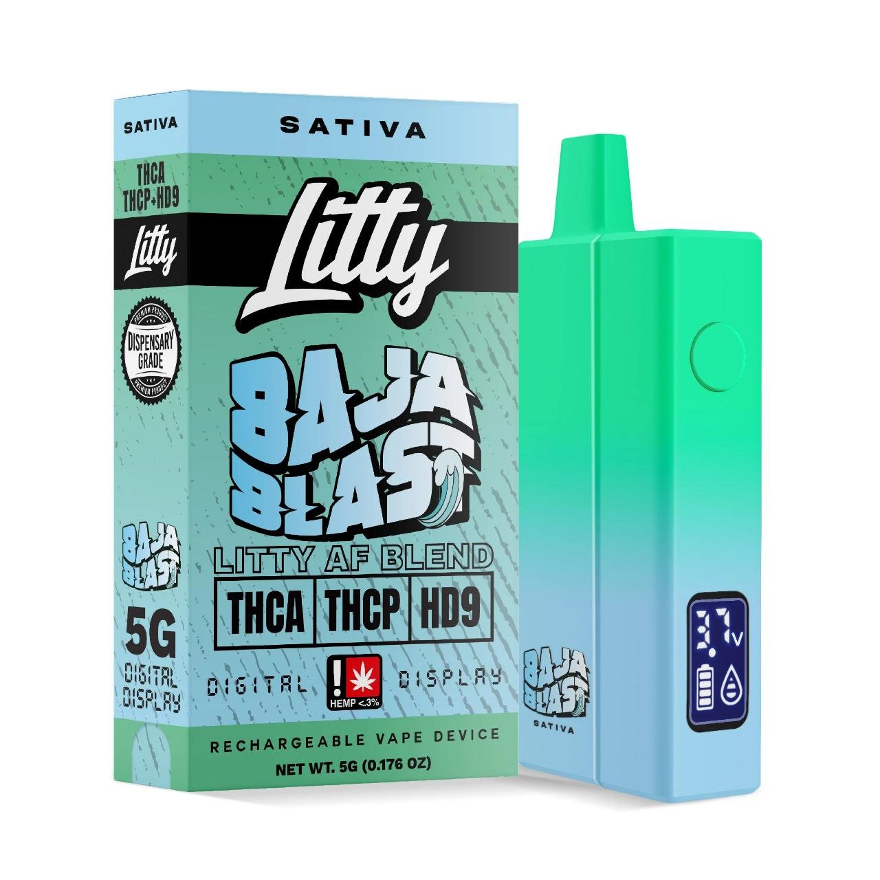Litty Live Diamond THCA/THCP/HD9 Disposable Vape 5G - Baja Blast Sativa | Live Diamond 5G