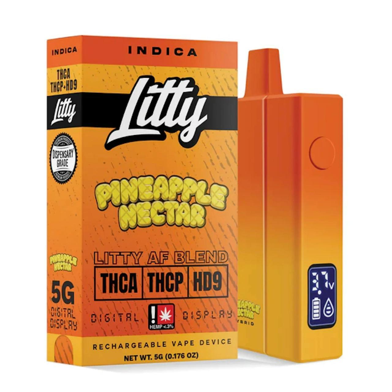 Litty Live Diamond THCA/THCP/HD9 Disposable Vape 5G - Pineapple Nectar Hybrid | Live Diamond 5G