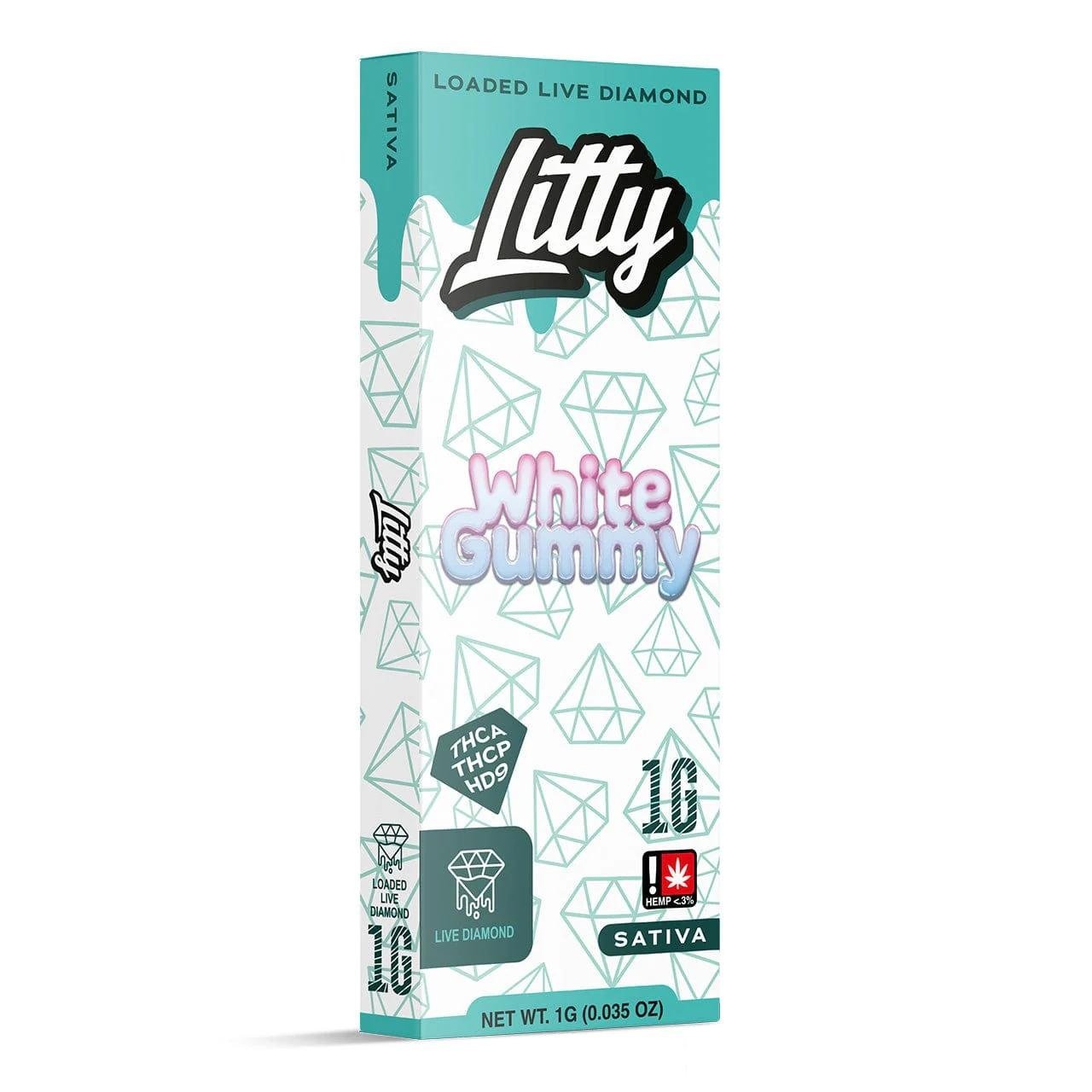 Litty Live Diamond THCA/THCP/HD9 Disposable Vape 1G - White Gummy Sativa | Live Diamond