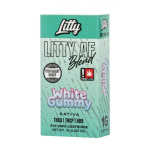 Litty THCA/THCP/HD9 AF Blend Cartridge 1G – White Gummy (Sativa)