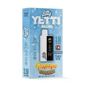 Litty Yetti Live Rosin Blend THCP/HTE Disposable Vape 3.5G - Papaya Cookies Sativa | Yetti Live Rosin