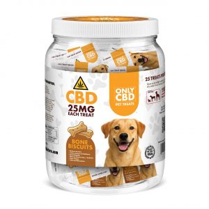 Only CBD Pets Jar 25CT – Bone Biscuit | CBD Pet Treats