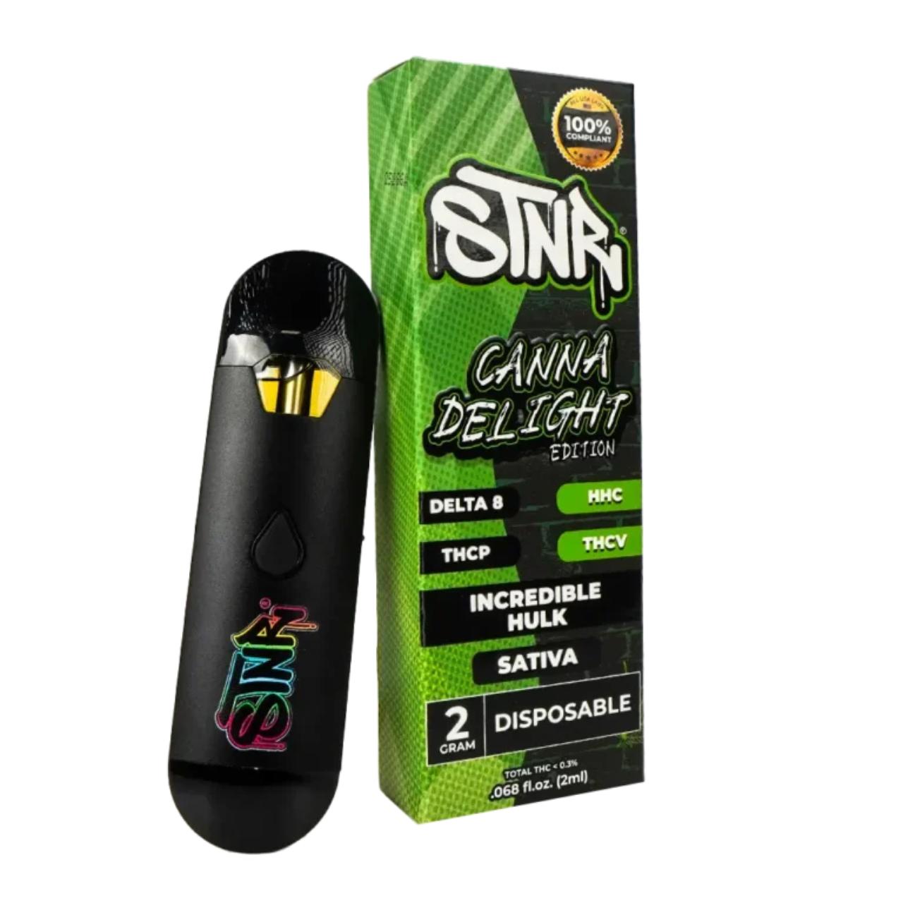 STNR Canna Delight THCP Disposable Vape 2G - Incredible Hulk Sativa | Canna Delight