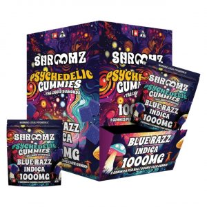 Shroomz Psychedelic THC Liquid Diamond Gummies 25CT-1000MG – Blue Razz