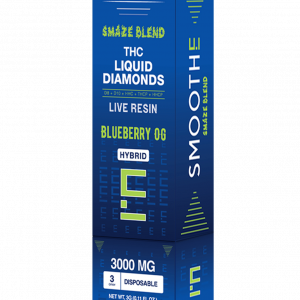 SMOOTHE Live Resin THC Liquid Diamonds Disposable Vape 3G – Blueberry OG Indica | Blend Vape