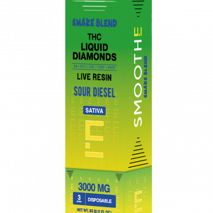SMOOTHE Live Resin THC Liquid Diamonds Disposable Vape 3G – Sour Diesel Sativa | Blend Vape