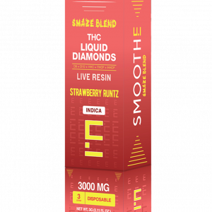 SMOOTHE Live Resin THC Liquid Diamonds Disposable Vape 3G – Strawberry Runtz Hybrid | Blend Vape