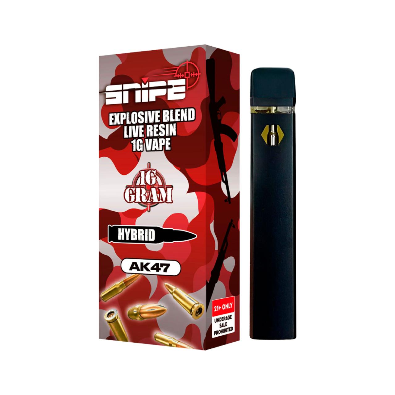 Snipe THCP Live Resin Disposable Vape 1G - AK47 Hybrid | Live Resin
