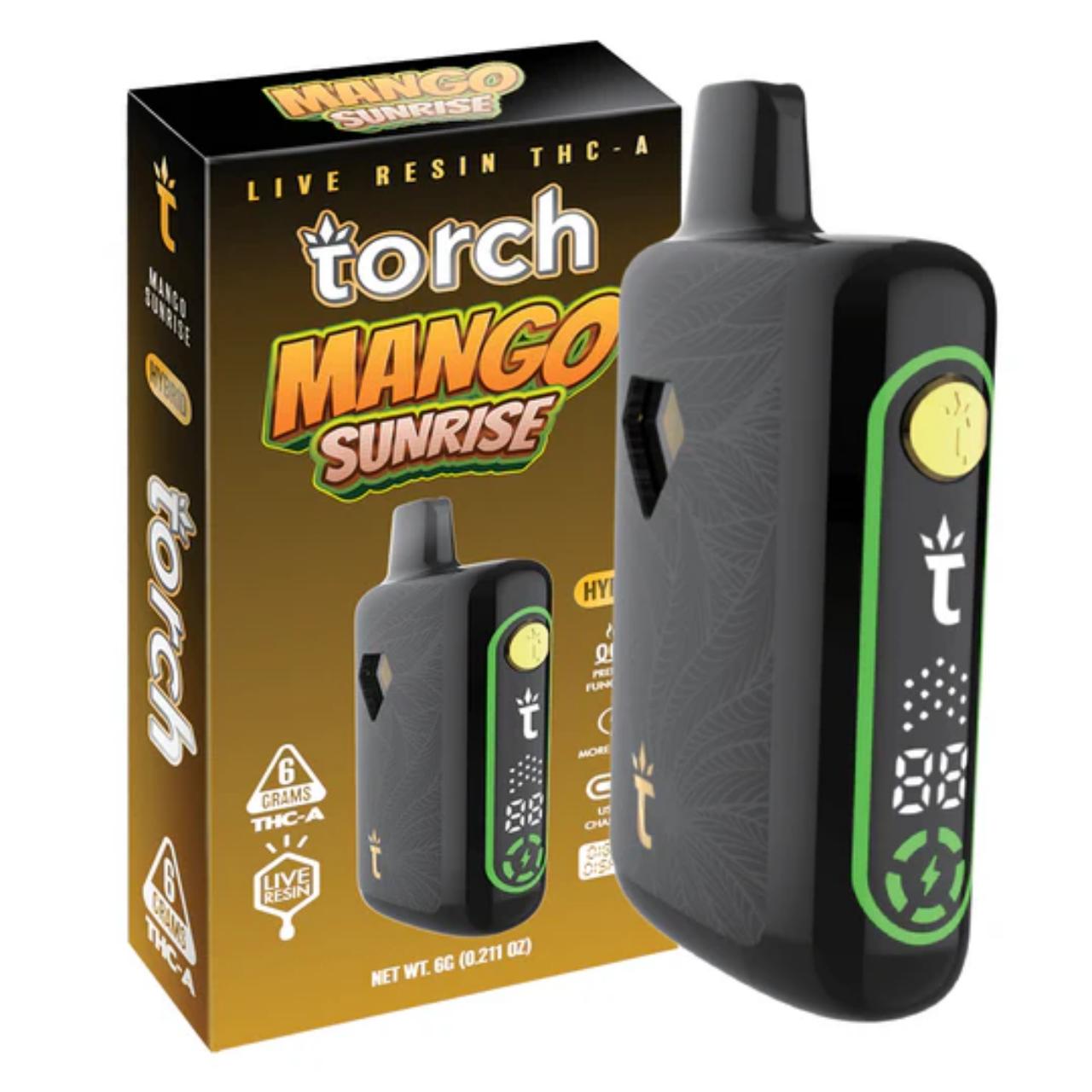 TORCH Pulse THC-A Live Resin Disposable Vape 6G - Mango Sunrise Hybrid | Pulse 6G