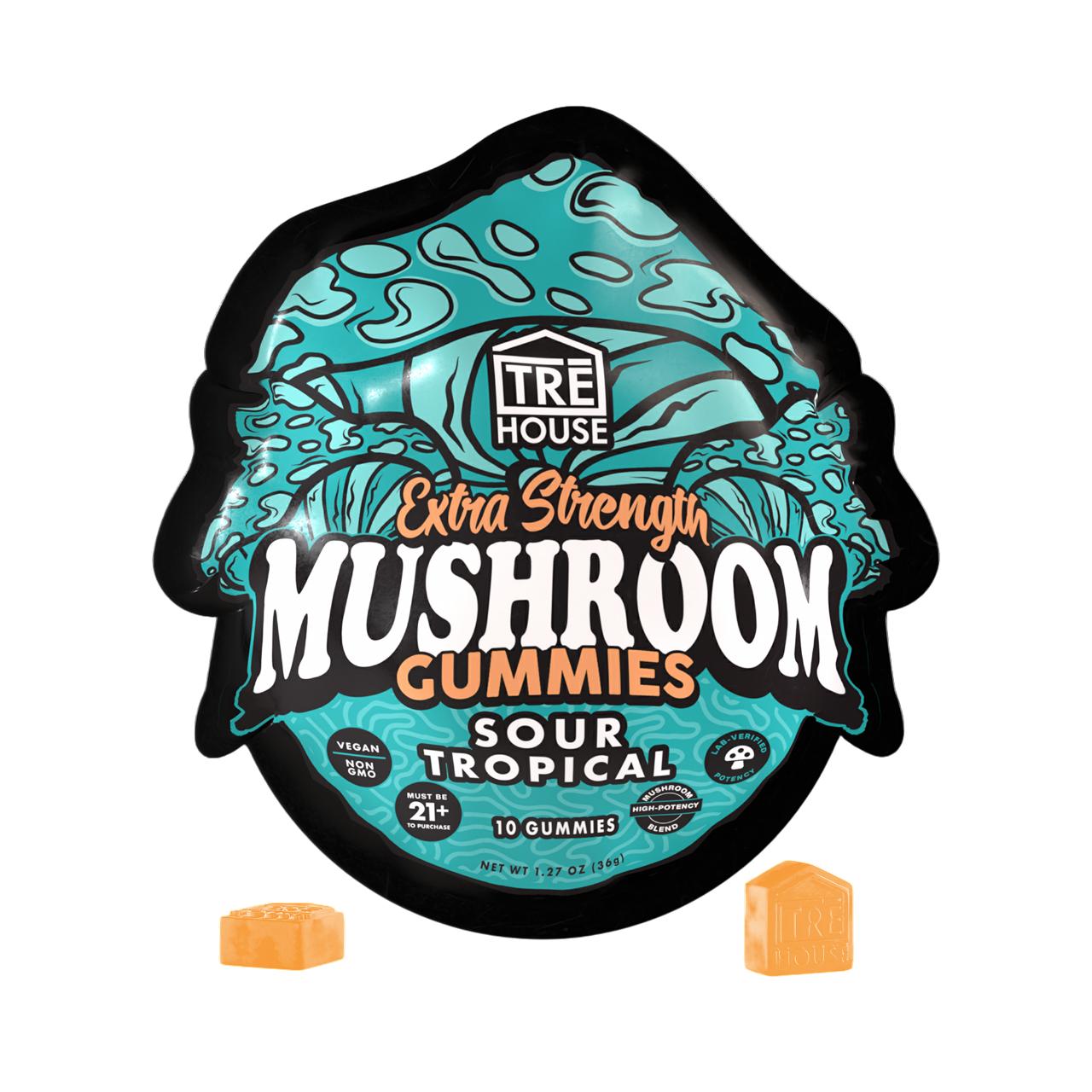 TRĒ House Extra Strength Magic Mushroom Blend Gummies 10CT – Sour Tropical