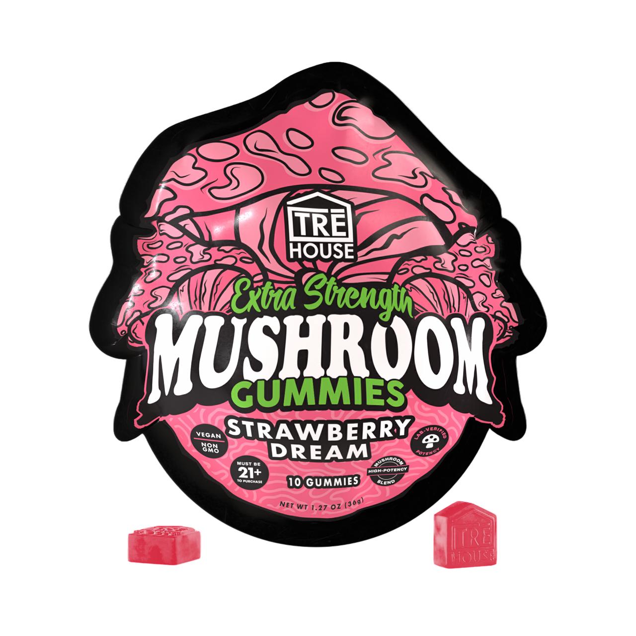 TRĒ House Extra Strength Magic Mushroom Blend Gummies 10CT – Strawberry Dream