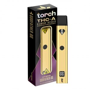 Torch THC-A Diamond Infused Premium Disposable Vape 2.5G - Godfather OG Hybrid | THCA Diamonds