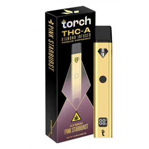 Torch THC-A Diamond Infused Premium Disposable Vape 2.5G - Pink Starburst Hybrid | THCA Diamonds