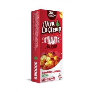 Viva La Hemp Dynamite Blend Disposable 3ML – Strawberry Lemonade Sativa | Screen Display
