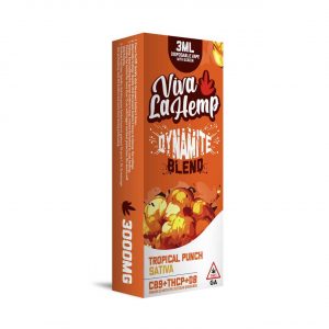 Viva La Hemp Dynamite Blend Disposable 3ML – Tropical Punch Sativa | Screen Display