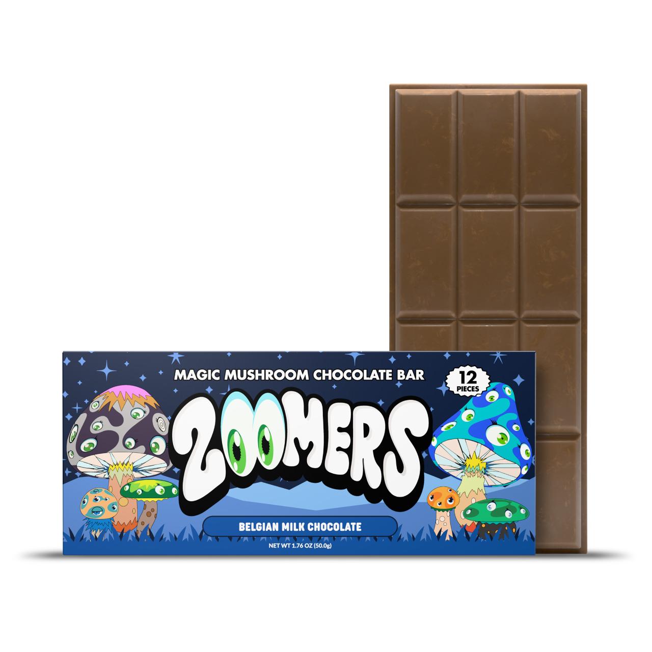 Zoomers Magic Mushroom Chocolate Bar – Belgian Milk Chocolate