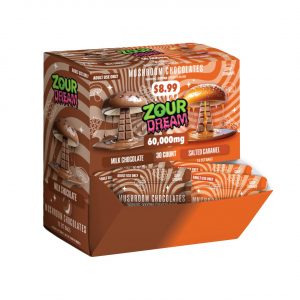 Zour Dream Mushroom Chocolate 60000MG – Salted Carmel / Milk Chocolate (30CT)