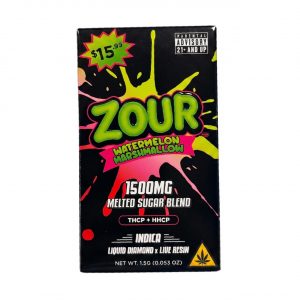 Zour THCP Melted Sugar Blend Disposable Vape 1.5G - Watermelon Marshmallow Indica | Melted Sugar