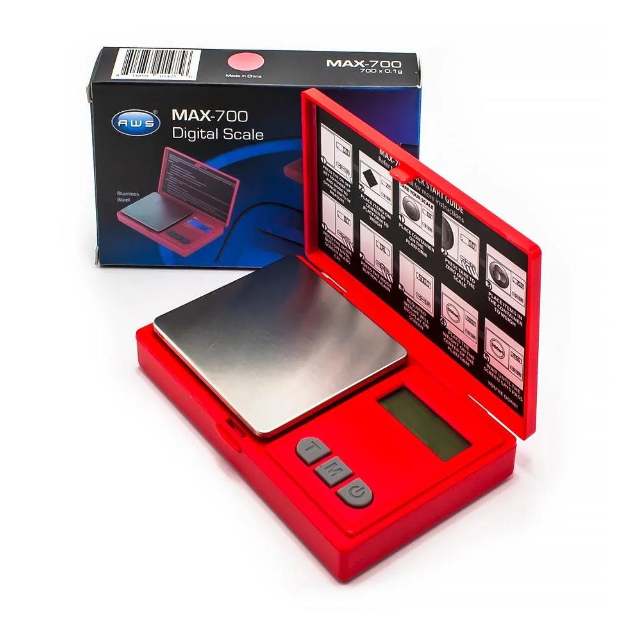 AWS Max-700 Digital Scale 700g x 0.1g – Red