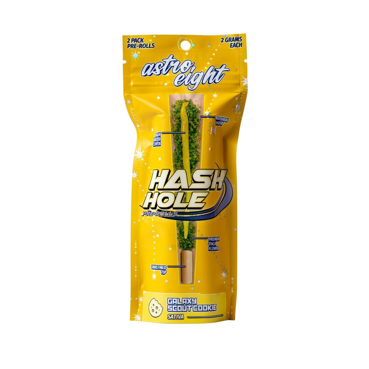 Astro Eight Hash Hole THC-P Pre Roll – Galaxy Scout Cookie | 2PK Box
