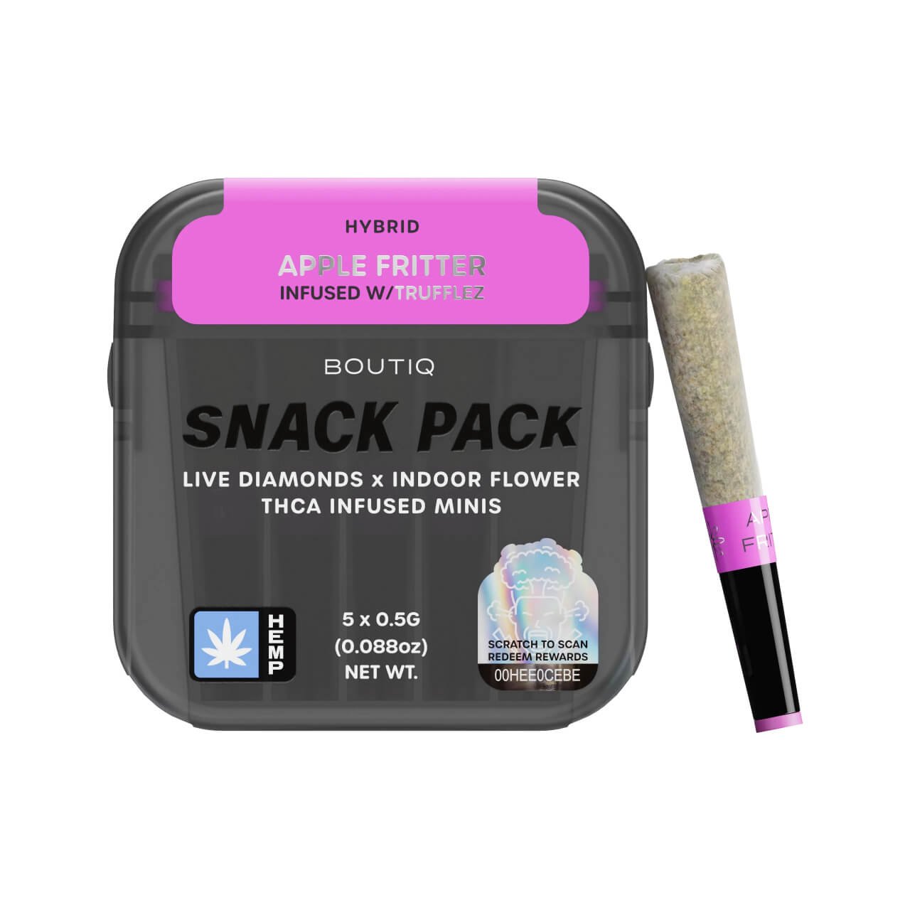 BOUTIQ THC-A Infused Mini Pre-Rolls 0.5G – Apple Fritter/Trufflez | 5CT Pack