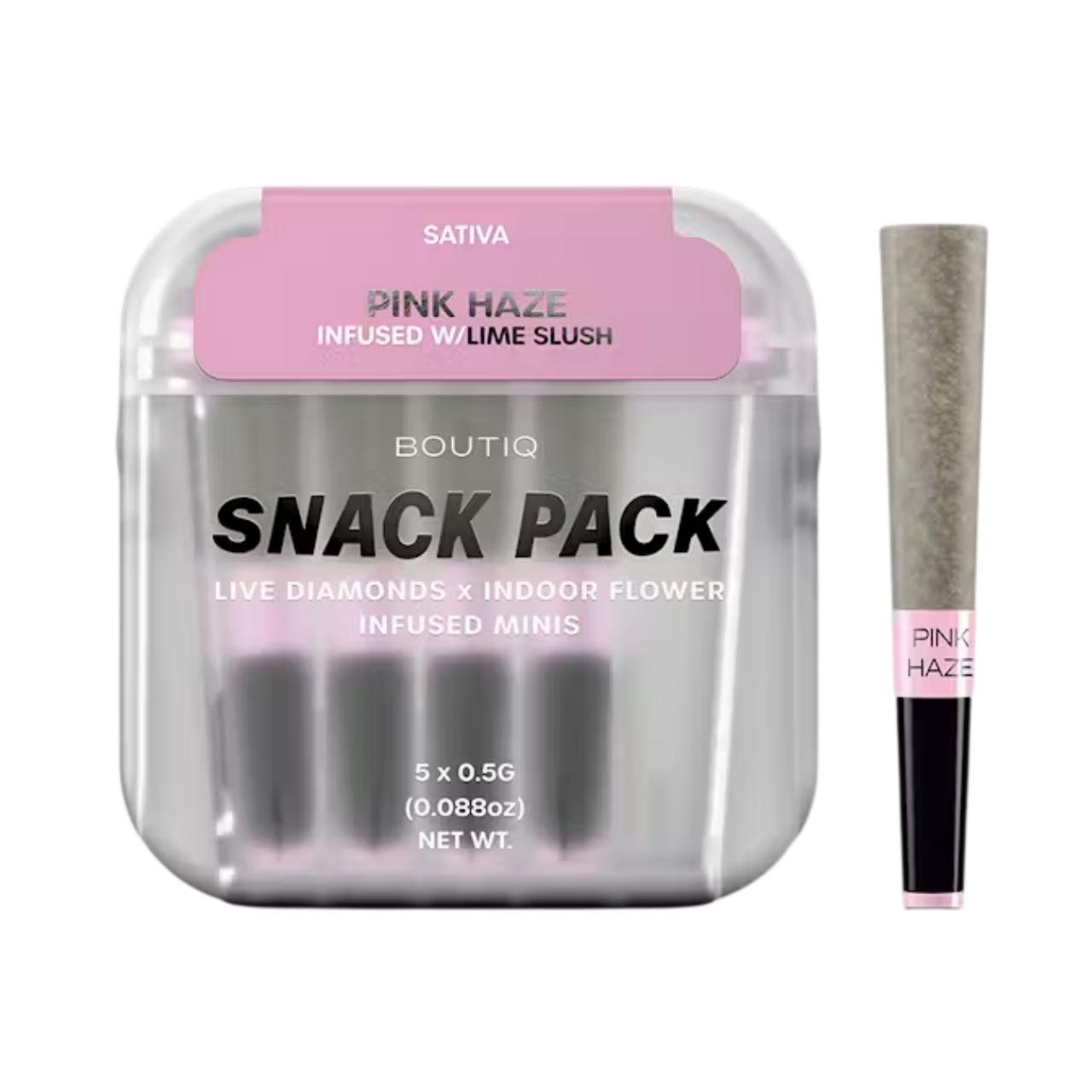BOUTIQ THC-A Infused Mini Pre-Rolls 0.5G – Pink Haze-Lime Slush | 5CT Pack