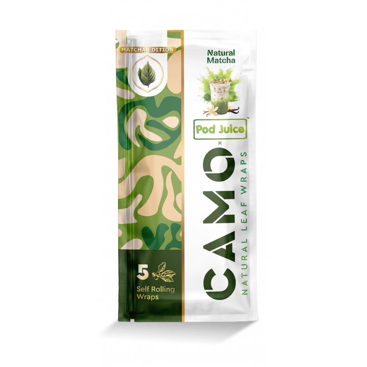 Camo X Pod Wraps Classic 1PK-5ct Matcha Edition – Natural