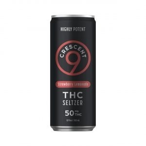 Crescent 9 THC Seltzer 12 OZ – Strawberry Lemonade
