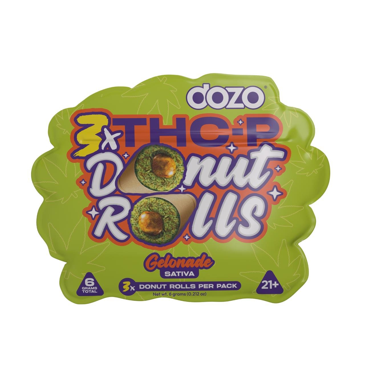 DOZO THCP Donut Roll Prerolls 2G – Gelonade Sativa | 3CT Pack