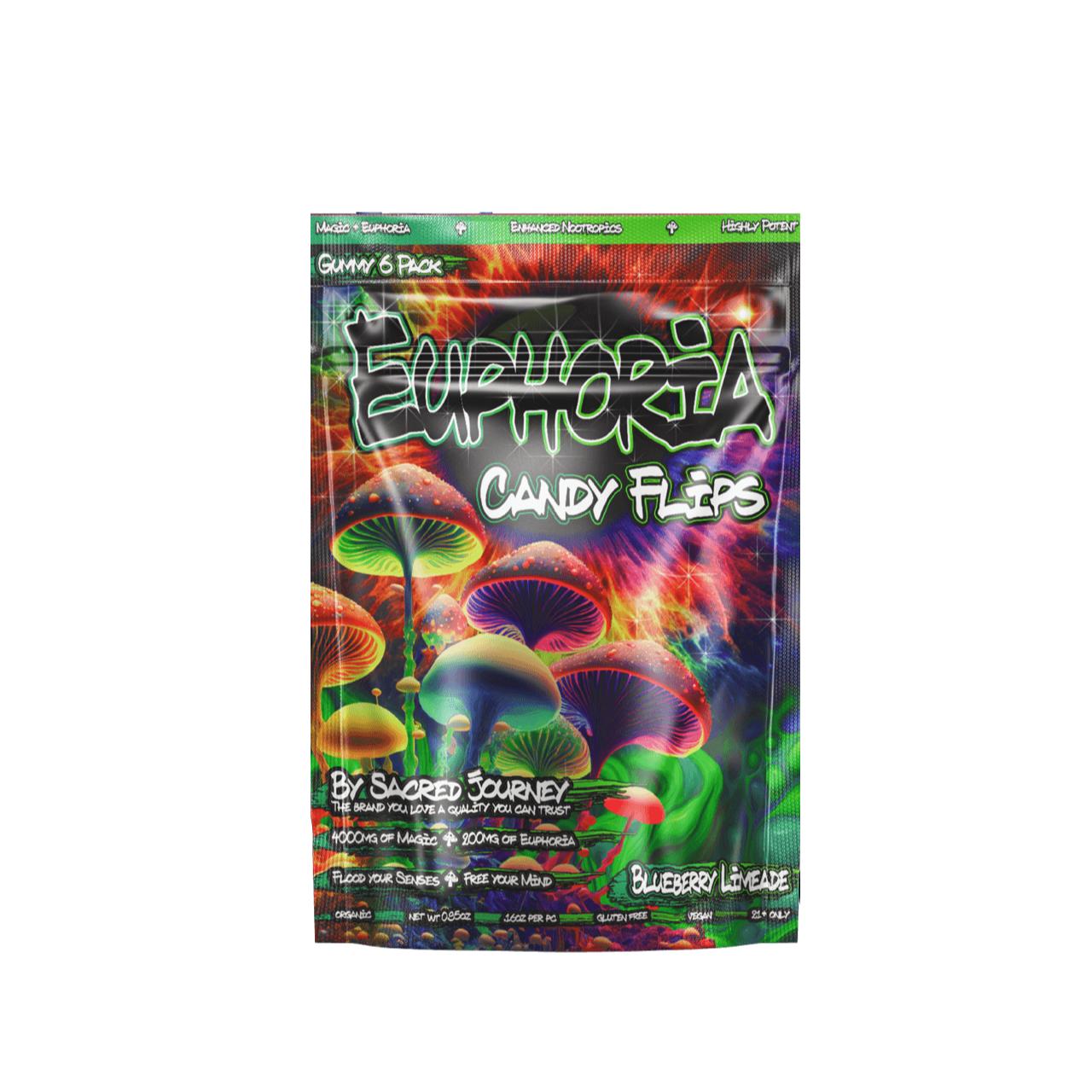 Euphoria Candy Flips Mushroom Gummies – Blueberry Limeade