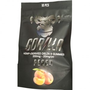 Gorilla Delta 9 THC Gummies 200MG 10PC – Peach