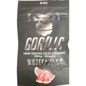 Gorilla Delta 9 THC Gummies 200MG 10PC – Watermelon