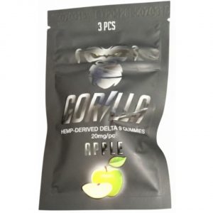 Gorilla Delta 9 THC Gummies 60MG 3PC – Apple
